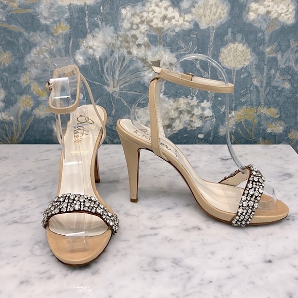 Anthropologie Butter Embellished Ankle Strap sandal, 8.5 - Picture 2 of 7